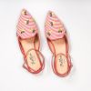 Slipper A Punta Sorrento - Cotone - Righe Rosse