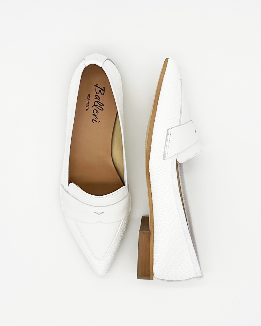 Campione Shooting – Mocassino Roma Rafia Bianco